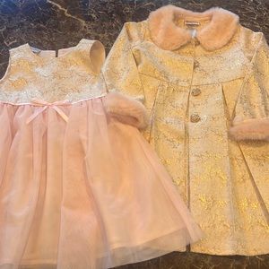 Bluberi boulevard toddler dress with coat size 5